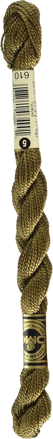 DMC Pearl Cotton Thread Size 5 25m Skein - Dark Drab Brown (610)