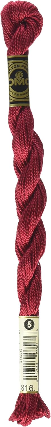 DMC Pearl Cotton Thread Size 5 25m Skein - Garnet (816)