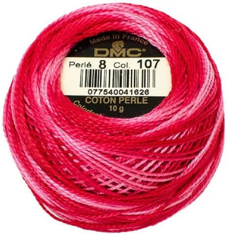DMC Pearl Cotton Size 8 80m Ball - Variegated Magenta (107)