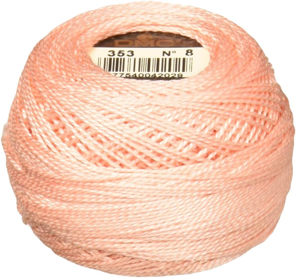 DMC Pearl Cotton Size 8 80m Ball - Peach (353)