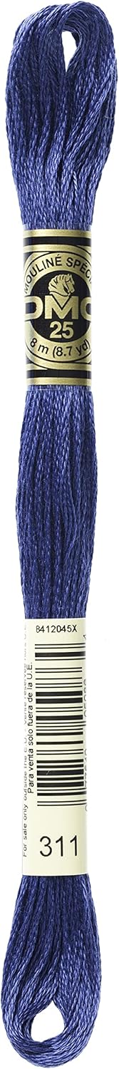 DMC Mouline Stranded Cotton Embroidery Thread 8m Skein - Blue (311)