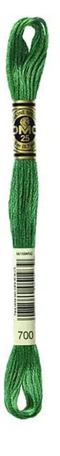 DMC Mouline Stranded Cotton Embroidery Thread 8m Skein - Bright Christmas Green (700)