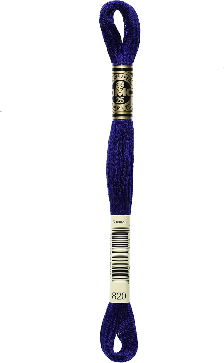 DMC Mouline Stranded Cotton Embroidery Thread 8m Skein - Very Dark Royal Blue (820)