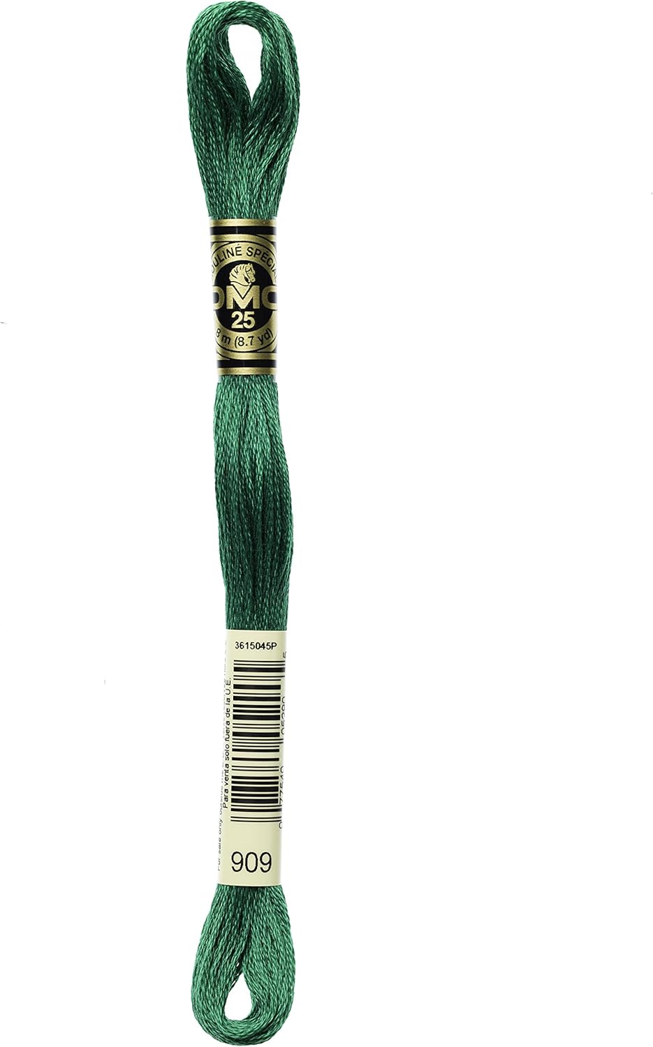 DMC Mouline Stranded Cotton Embroidery Thread 8m Skein - Very Dark Emerald Green (909)