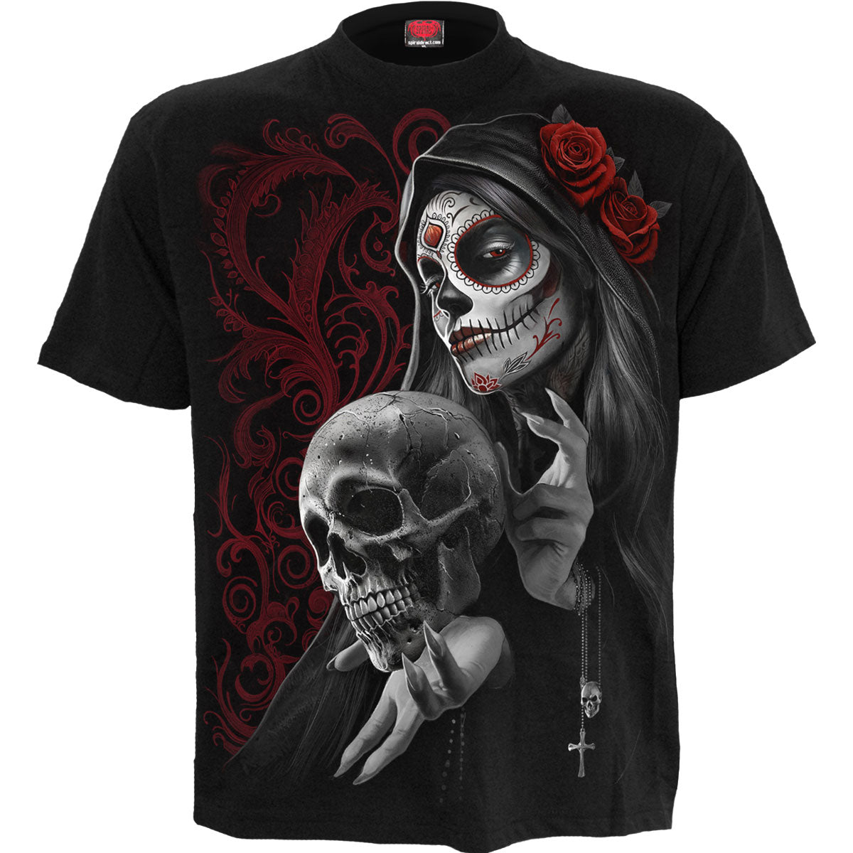 Spiral Unisex T-Shirt Love Is Dead (Back Print) Black (XL)