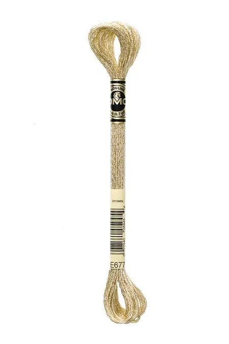 DMC Light Effects Embroidery Thread 8m Skein - Metallic Sand (677)