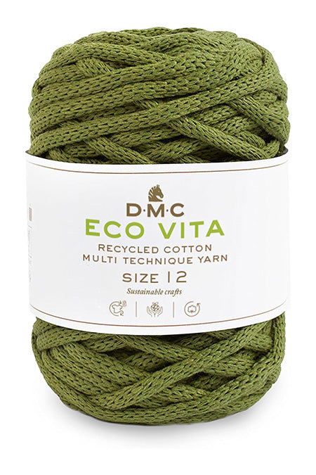 DMC Eco Vita 12 Crochet/Knitting Yarn 250g Ball - Green (83)