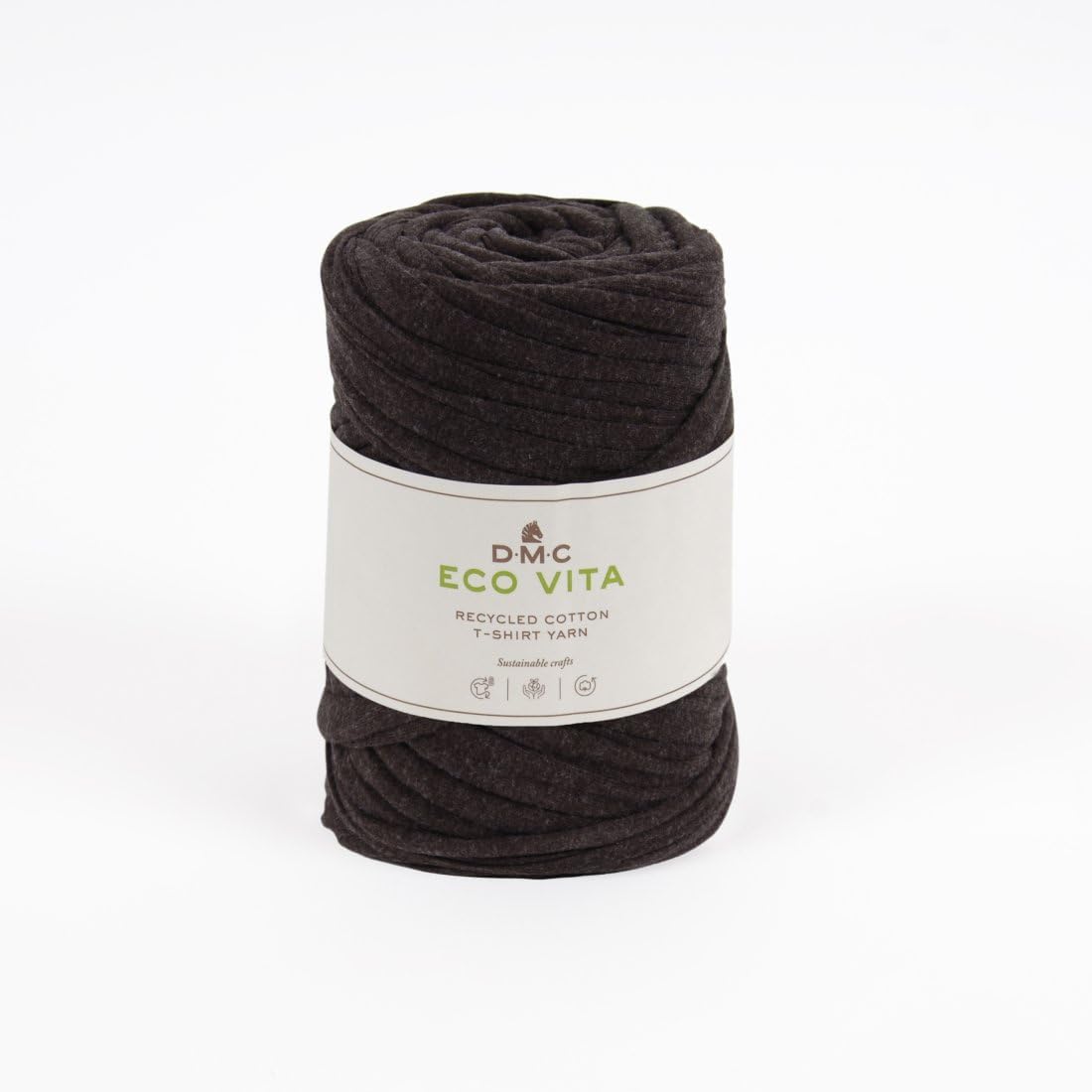 DMC Eco Vita Crochet/Knitting T-Shirt Yarn 450g Ball - Brown