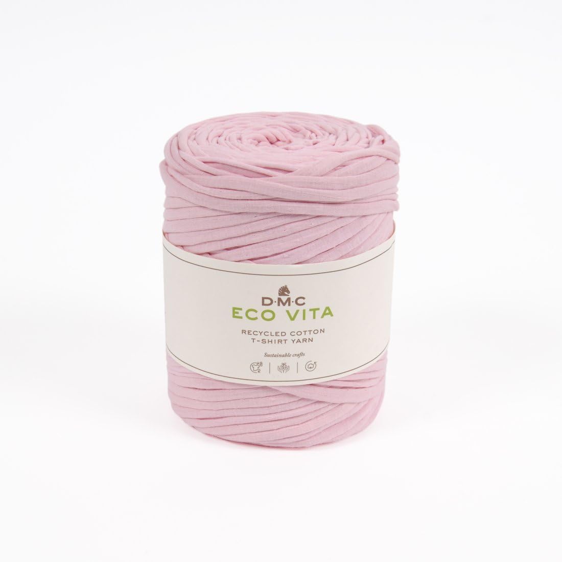 DMC Eco Vita Crochet/Knitting T-Shirt Yarn 450g Ball - Pink