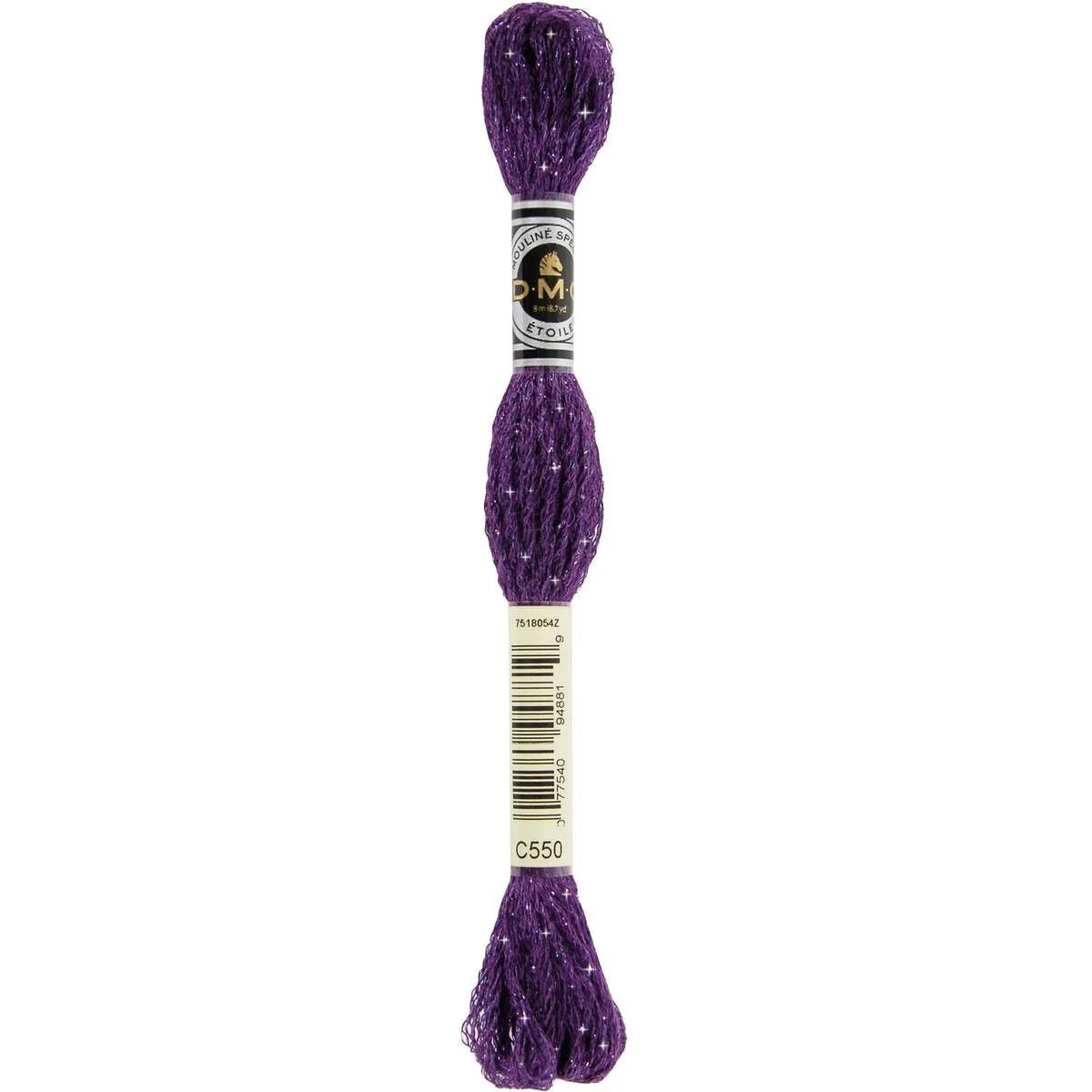 DMC Mouline Etoile Cotton Embroidery Thread 8m Skein - Deep Purple (C550)