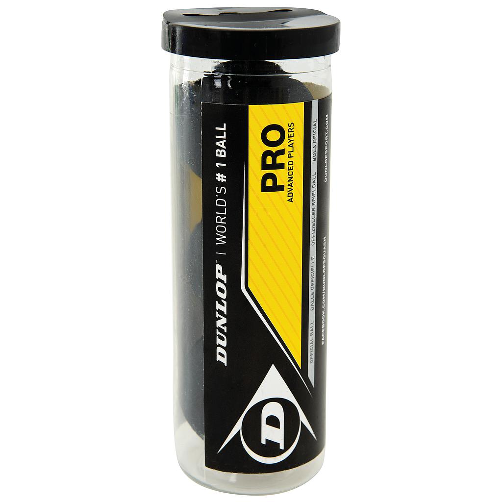 Dunlop Pro Squash Balls in Tube (3pk)