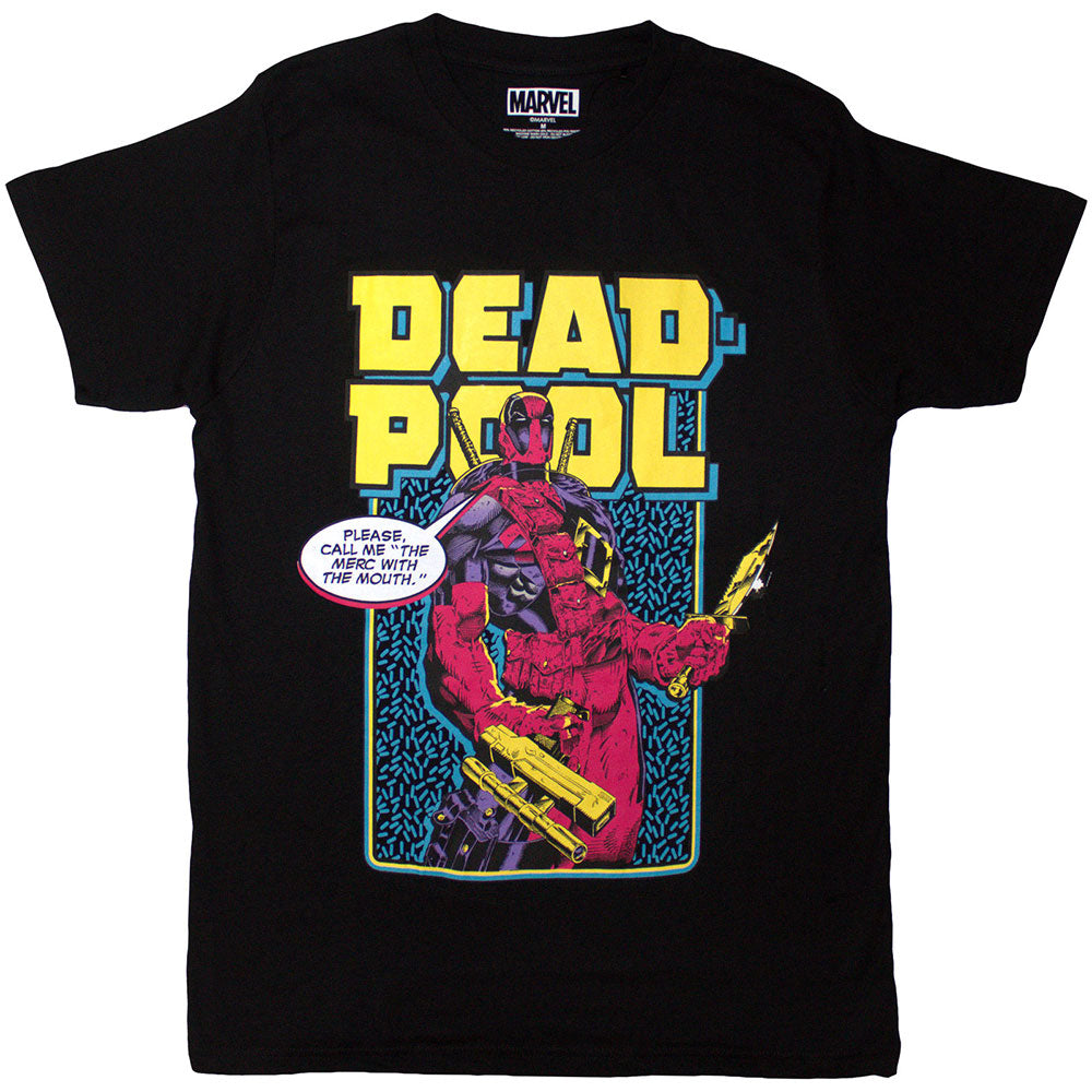 Marvel Comics Unisex T-Shirt Deadpool Comic Merc Black (M)