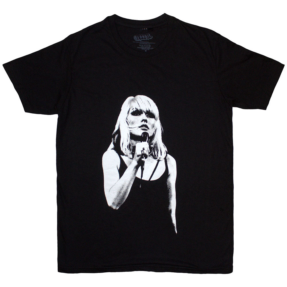 Debbie Harry Ladies T-Shirt Open Mic. Black (XL)