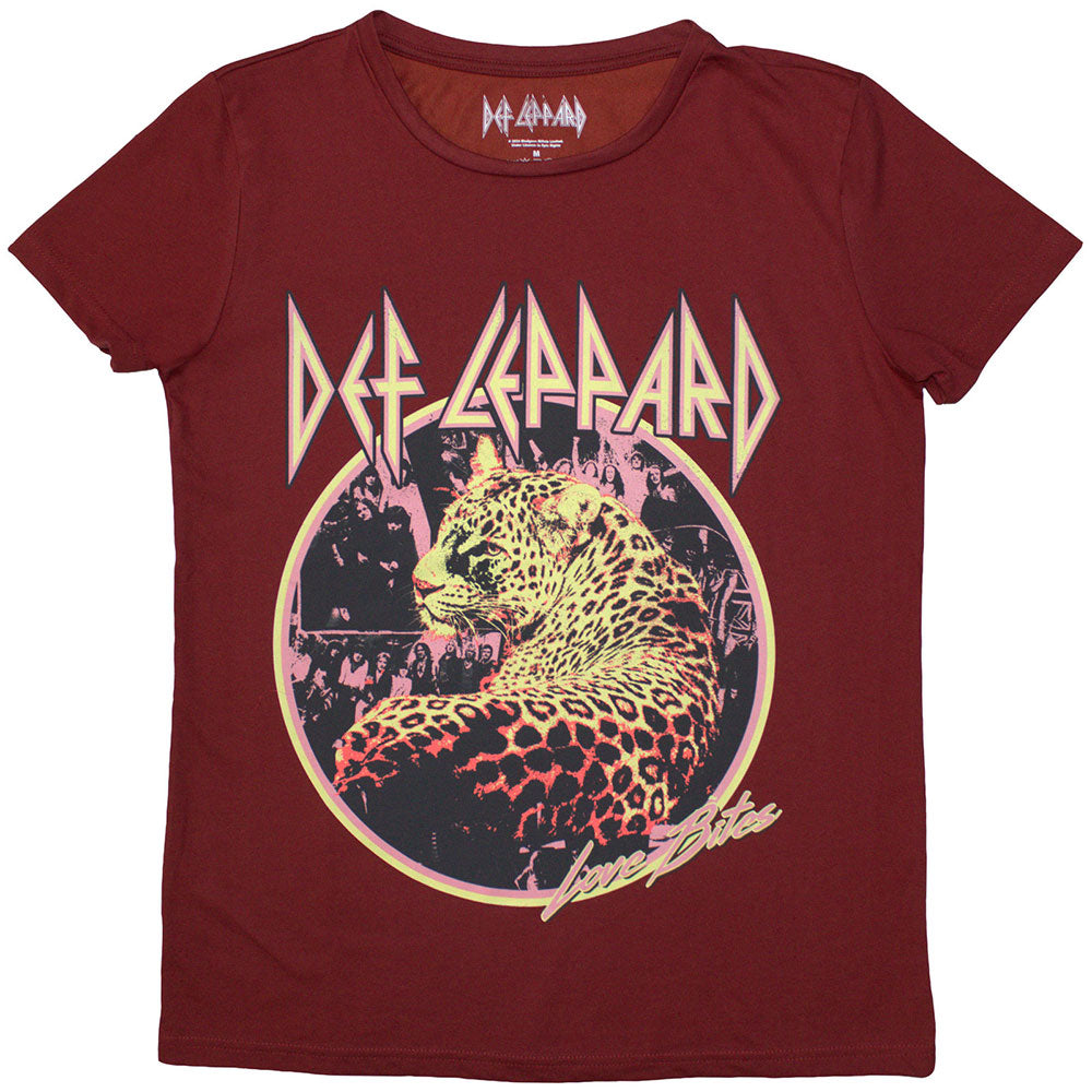 Def Leppard Ladies T-Shirt Love Bites Red (L)