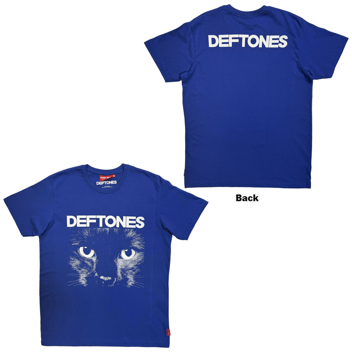 Deftones Unisex Unplugged T-Shirt Sphynx (Back Print) Blue (XL)