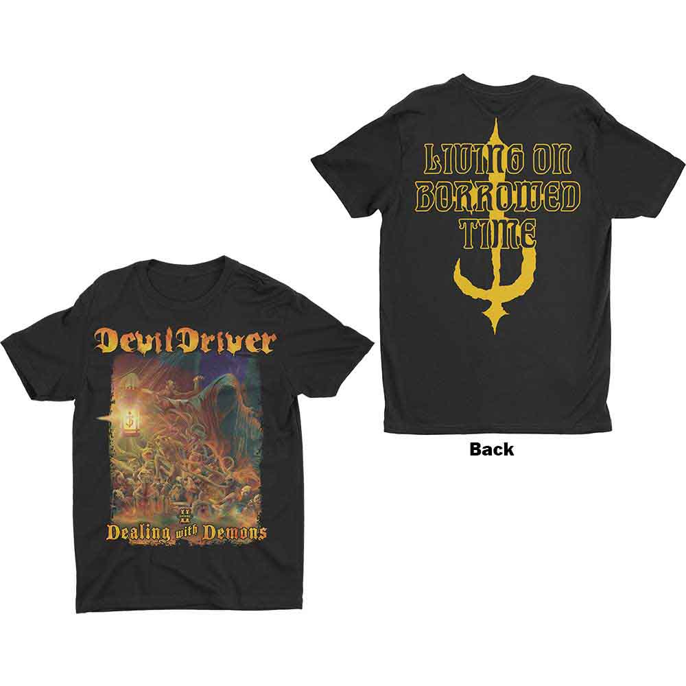 DevilDriver Unisex T-Shirt Borrowed (Back Print) Black (XL)