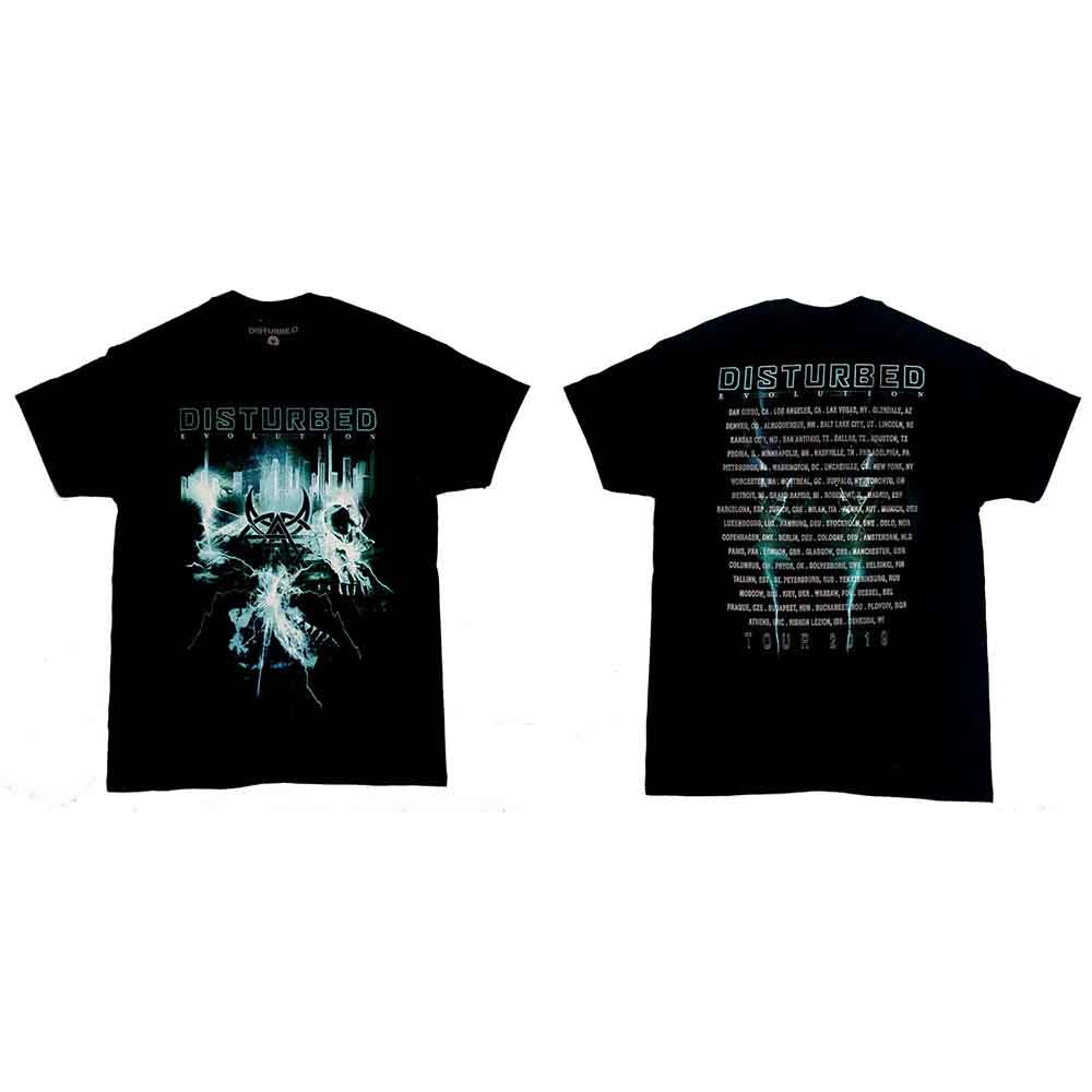 Disturbed Unisex T-Shirt Apocalypse Date Back (Ex-Tour) Black (XXL)