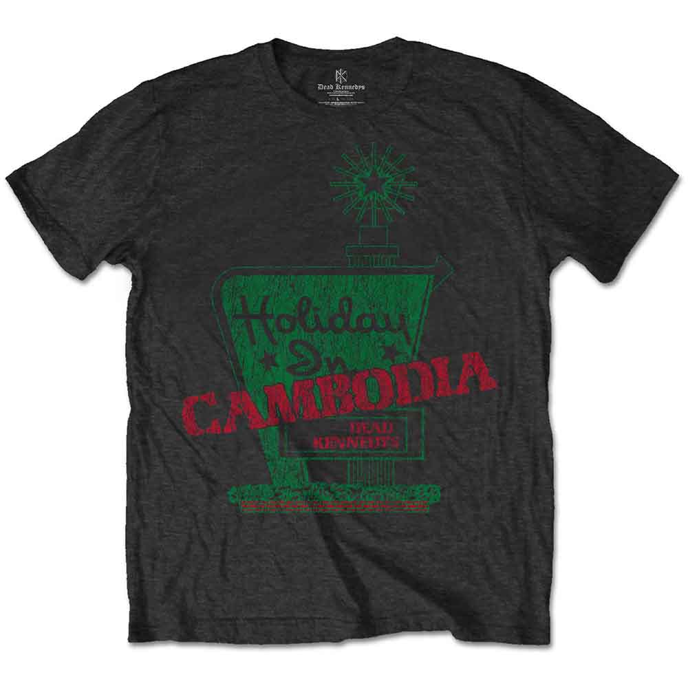 Dead Kennedys Men's T-Shirt Holiday in Cambodia Charcoal Grey (L)