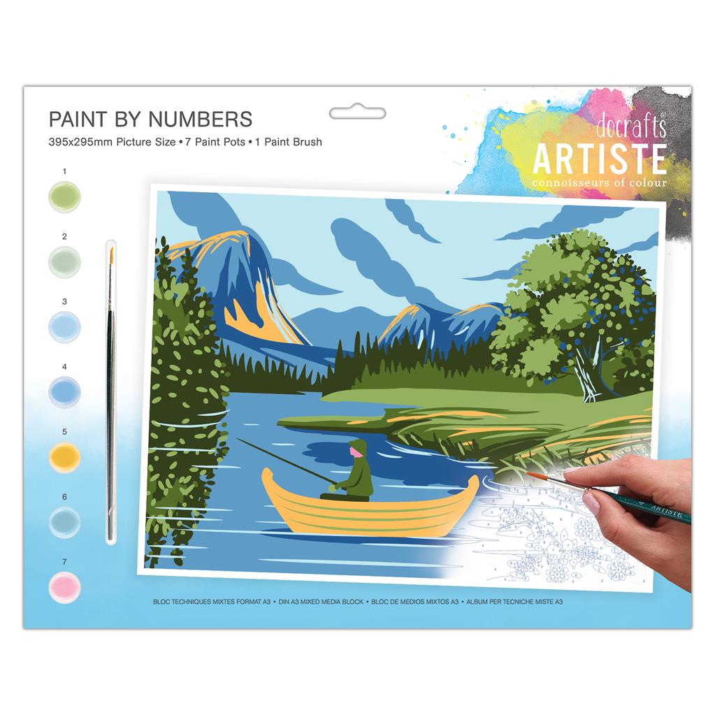Artiste Paint by Numbers - Lakes & Moutains