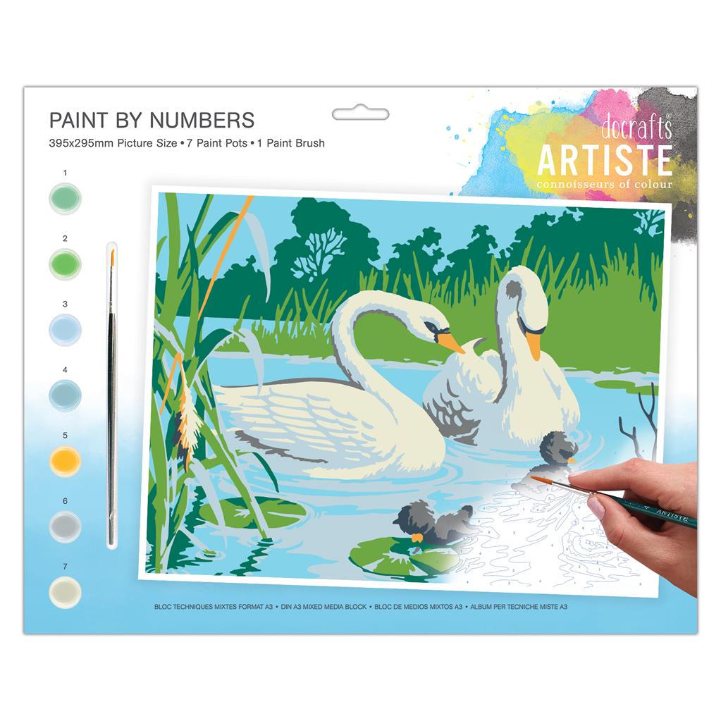 Artiste Paint by Numbers - Serene Swans