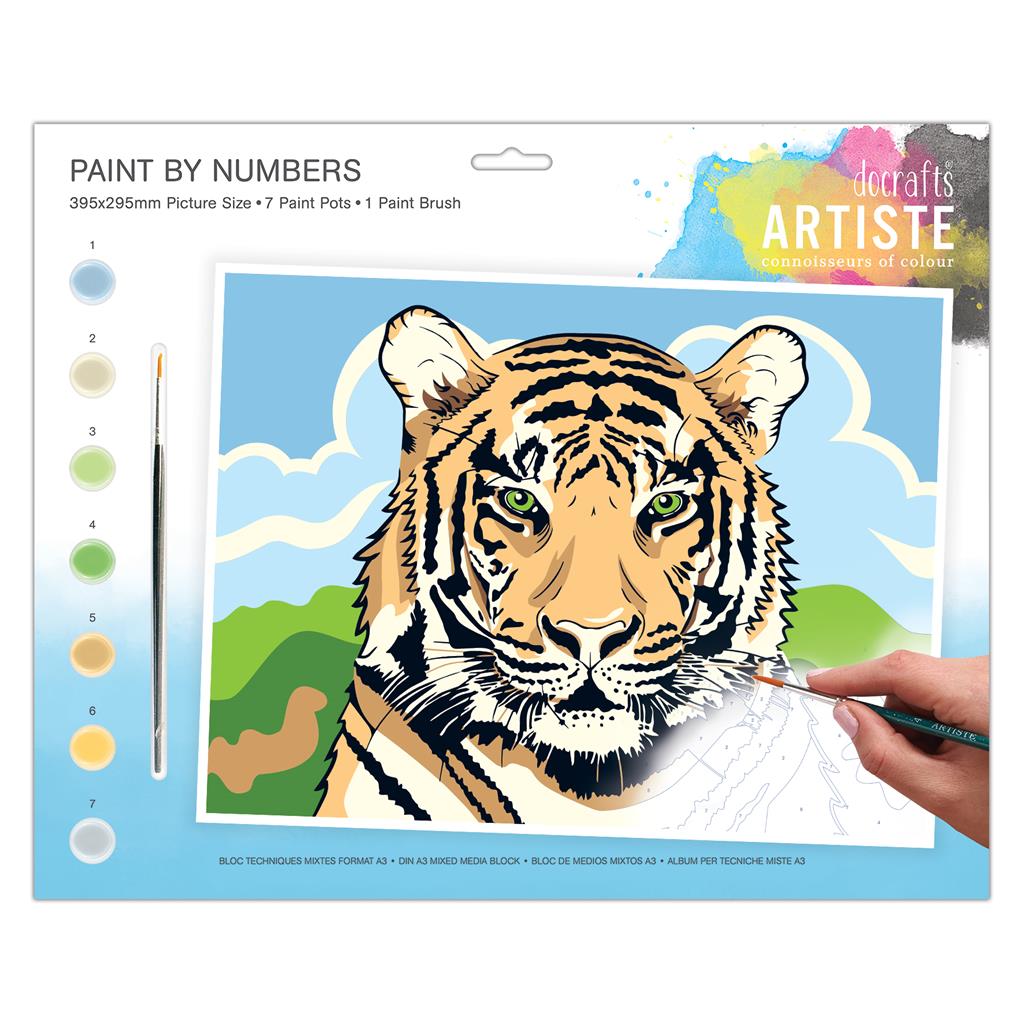 Artiste Paint by Numbers - Regal Tiger