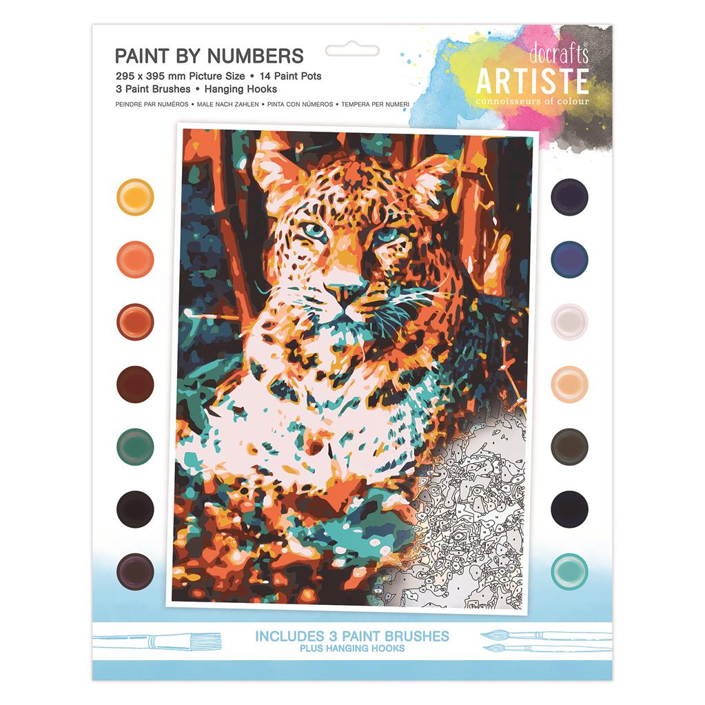 Artiste Paint By Numbers - Resting Leopard
