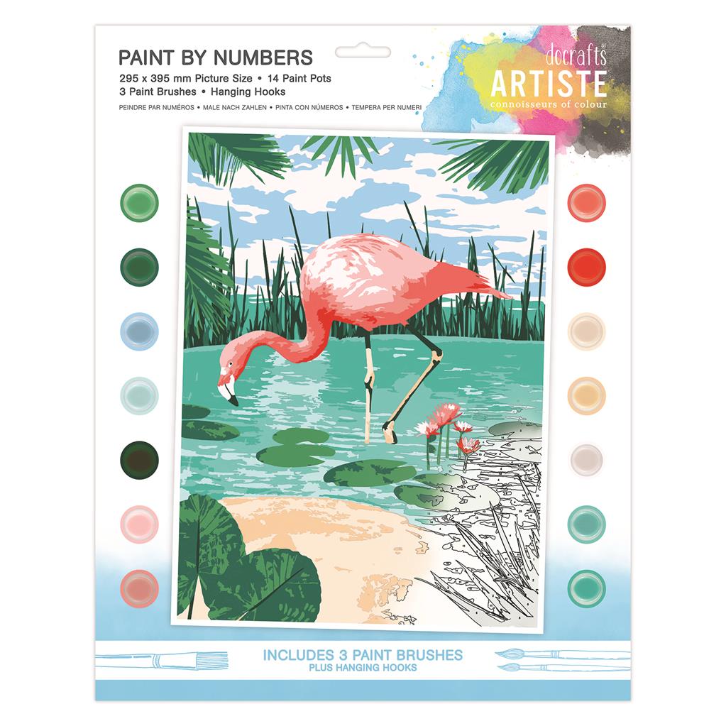 Artiste Paint By Numbers - Tropical Flamingo