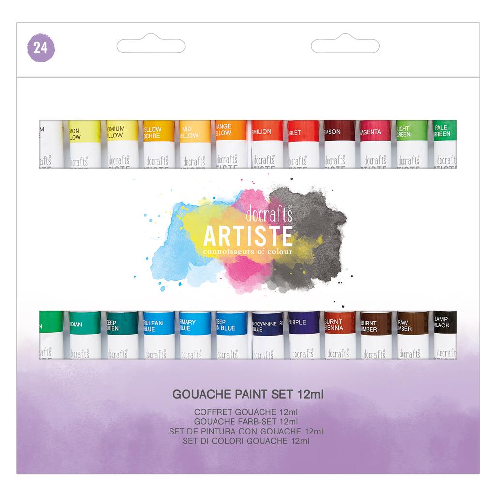 Artiste Gouache Paint Set 12ml Tubes (24pk)