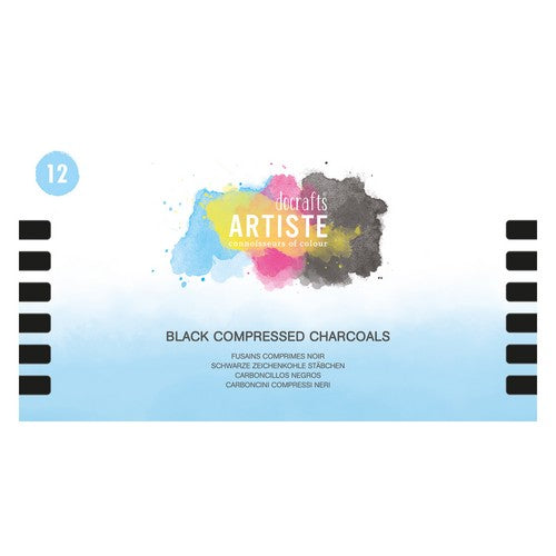 Artiste Compressed Charcoals - Black (12pk)