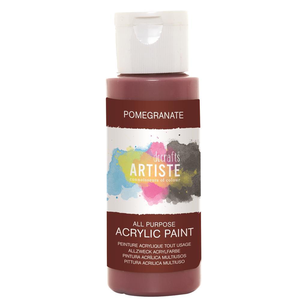 Artiste All Purpose Acrylic Paint - Pomegranate (2oz)