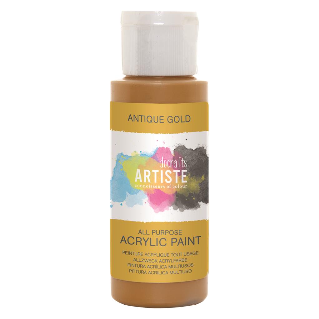 Artiste All Purpose Acrylic Paint - Antique Gold (2oz)