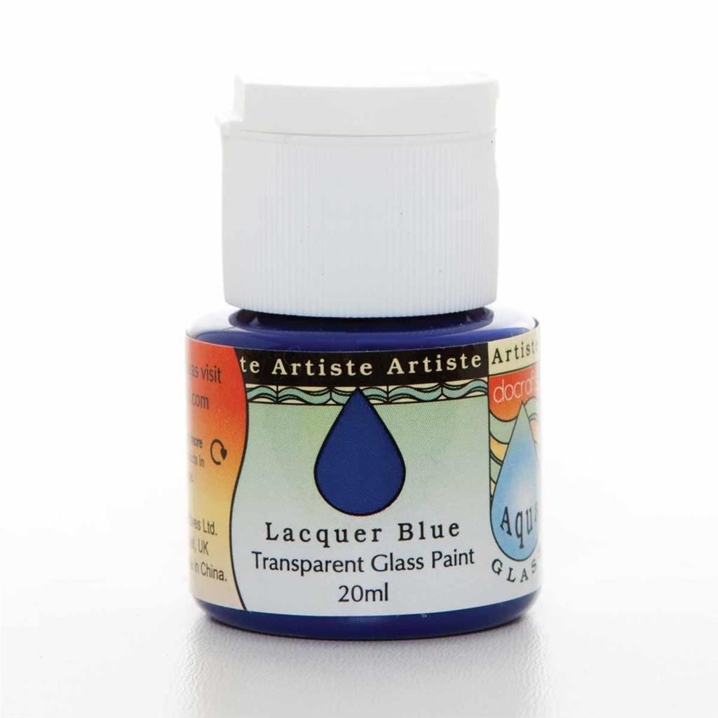 Artiste Aquaglass Glass Paint (20ml) - Lacquer Blue