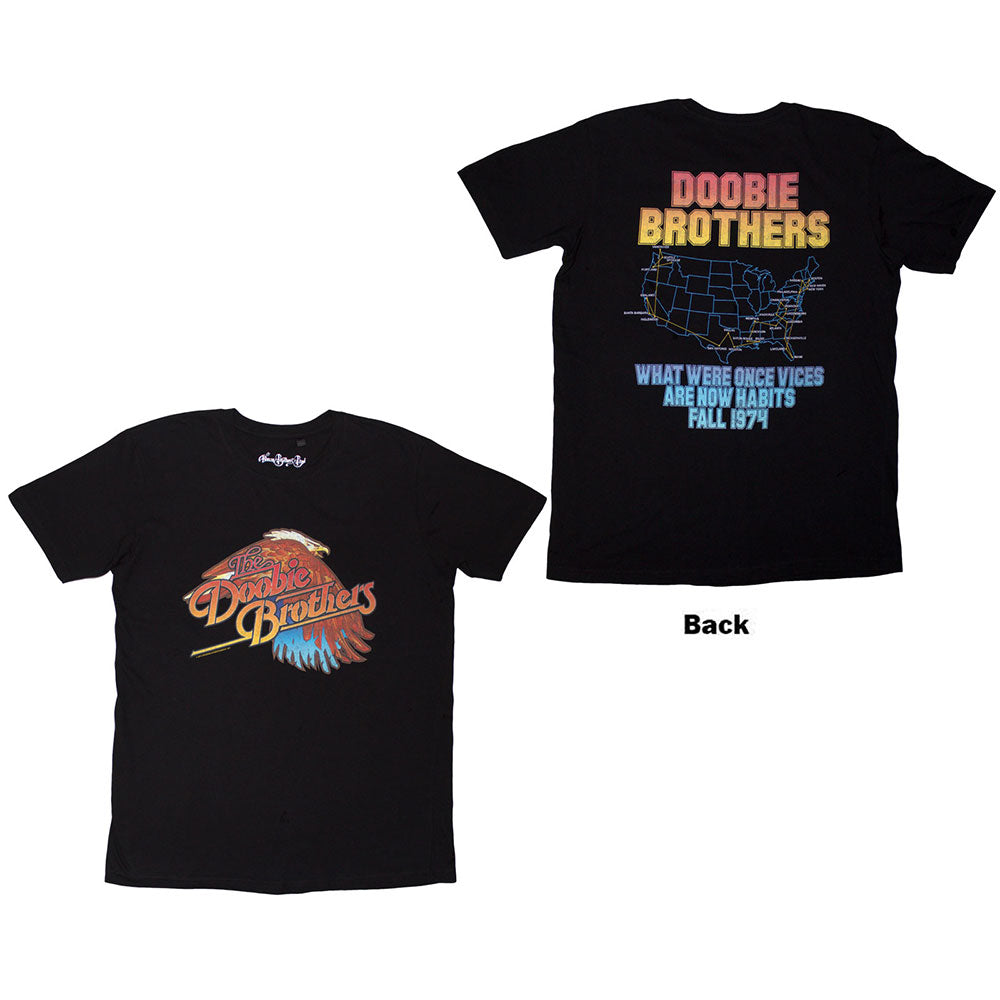 The Doobie Brothers Unisex T-Shirt Eagle (Back Print) Black (M)