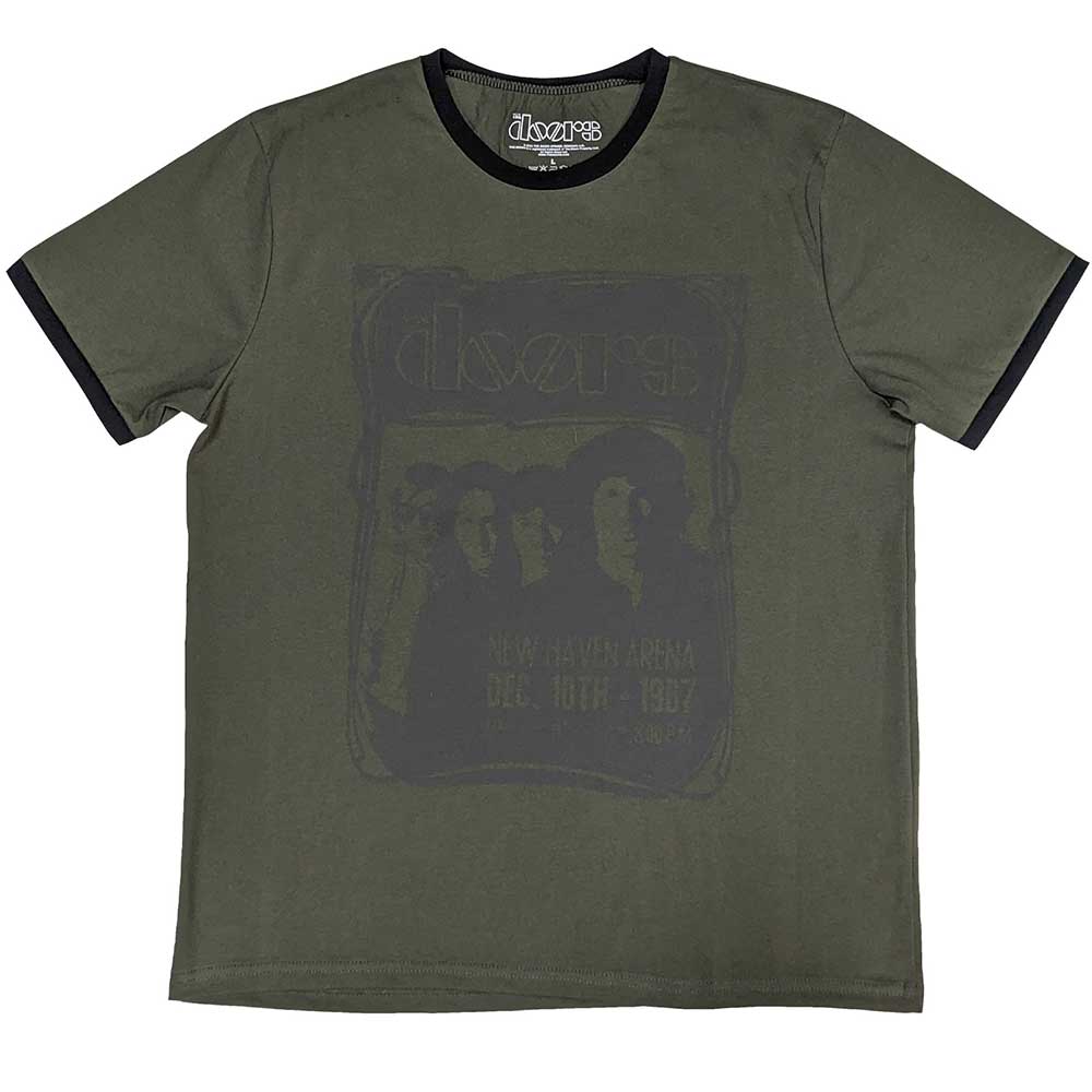 The Doors Unisex Ringer T-Shirt New Haven Frame Green (XXL)