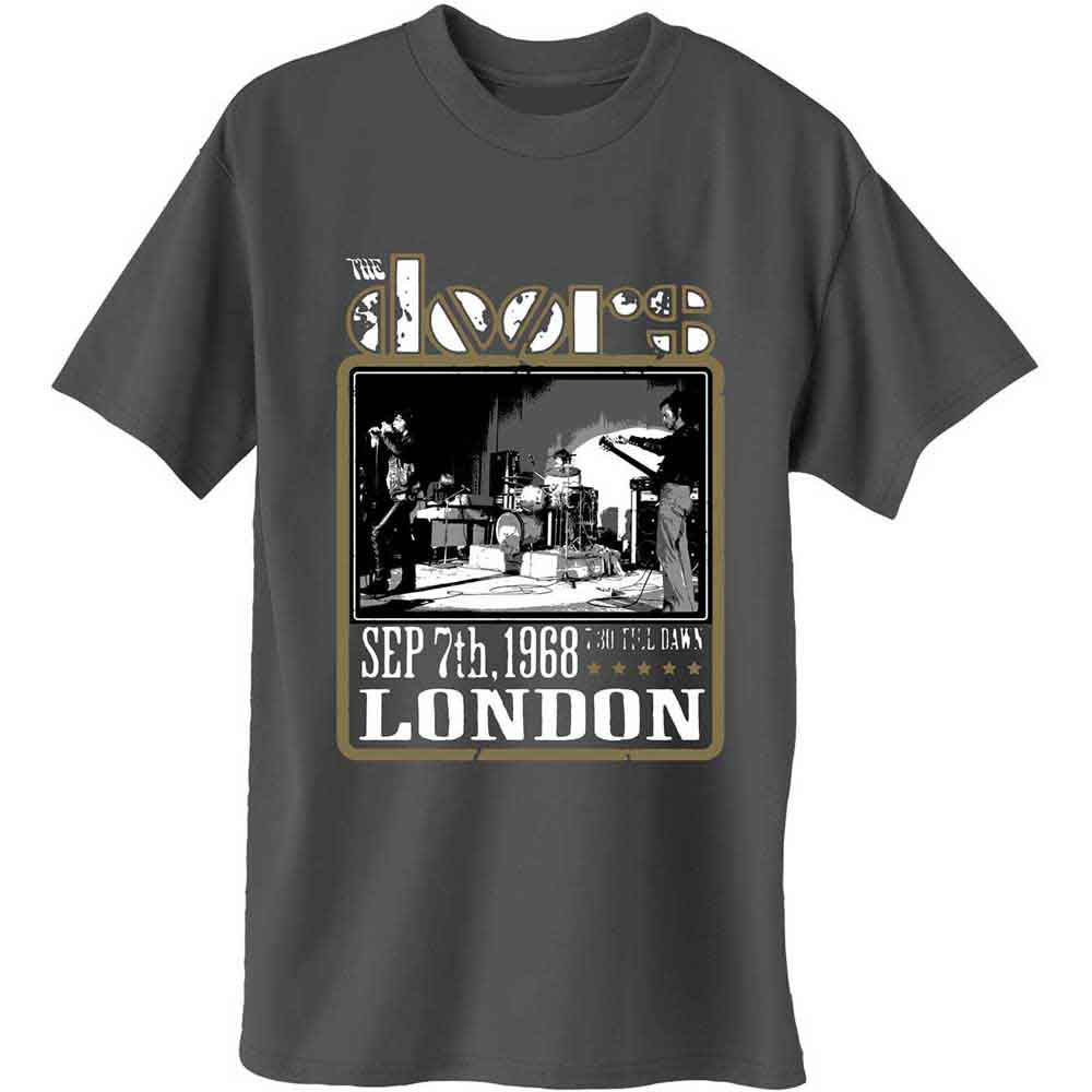The Doors Men's T-Shirt Roundhouse London Charcoal Grey (XL)