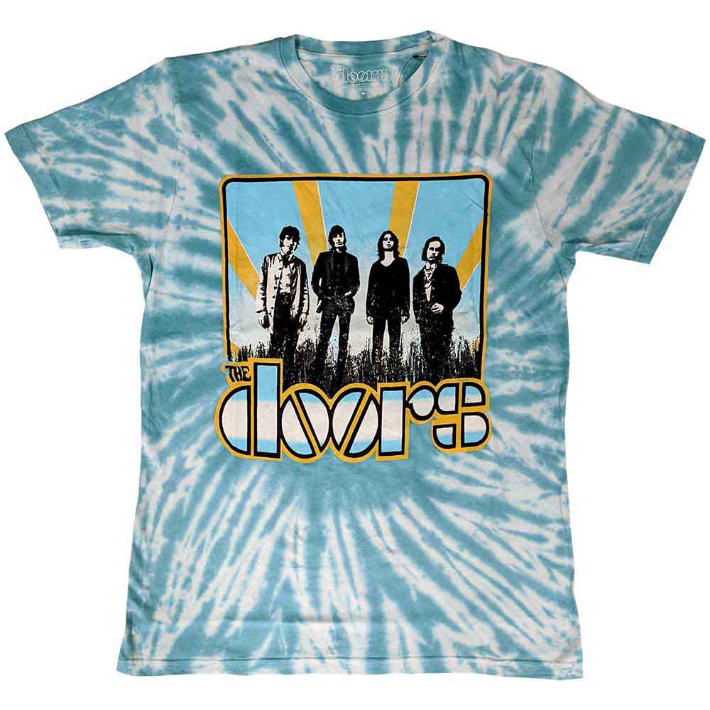 The Doors Unisex T-Shirt Waiting For The Sun (Wash Collection) Blue (XXL)