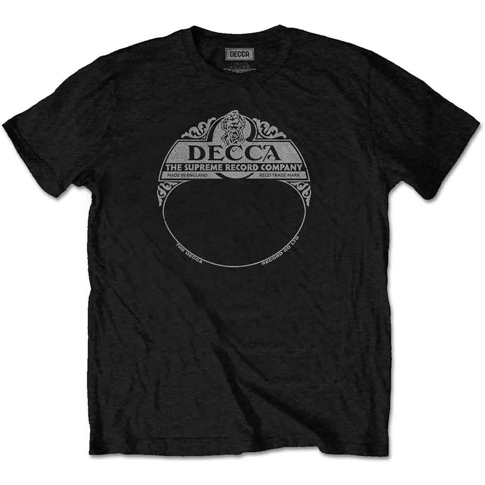 Decca Records Unisex T-Shirt Supreme Label Black (L)