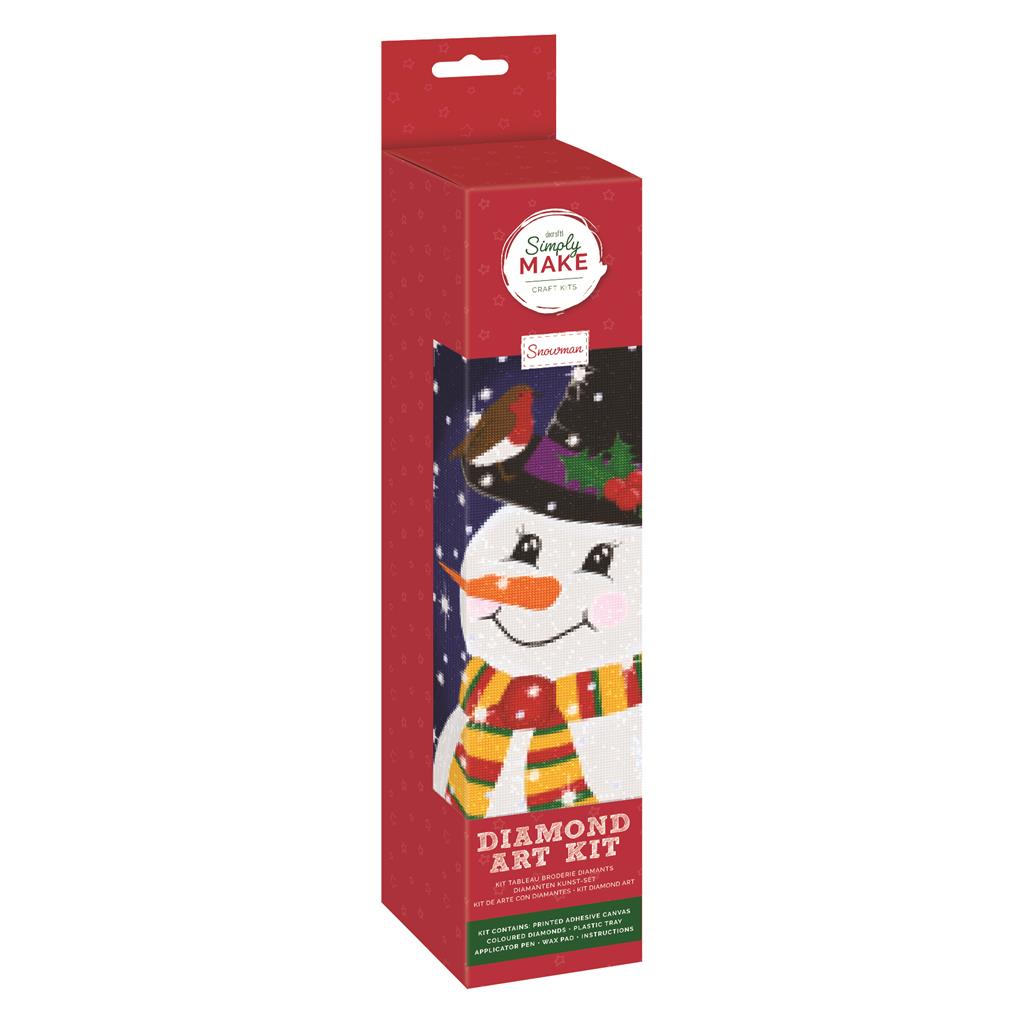 Simply Make Christmas Diamond Art Kit - Snowman