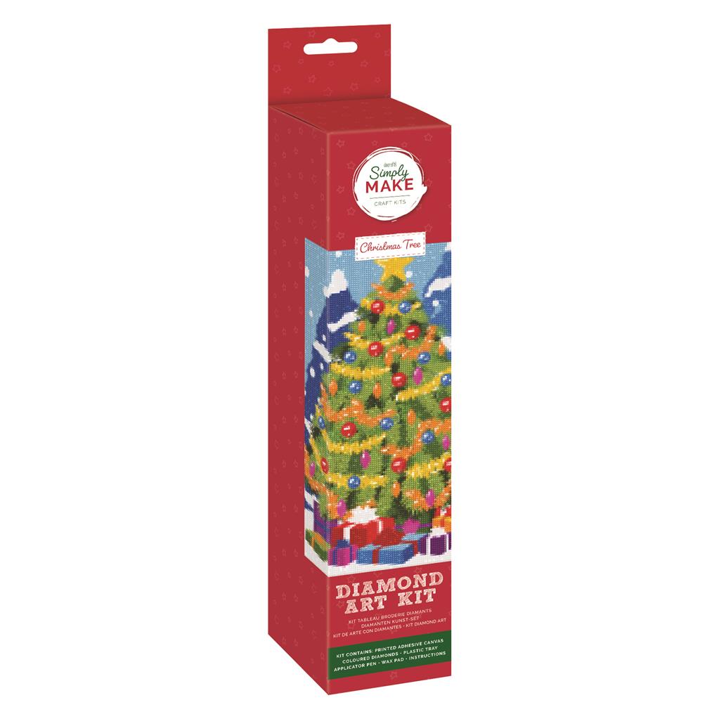 Simply Make Christmas Diamond Art Kit - Christmas Tree