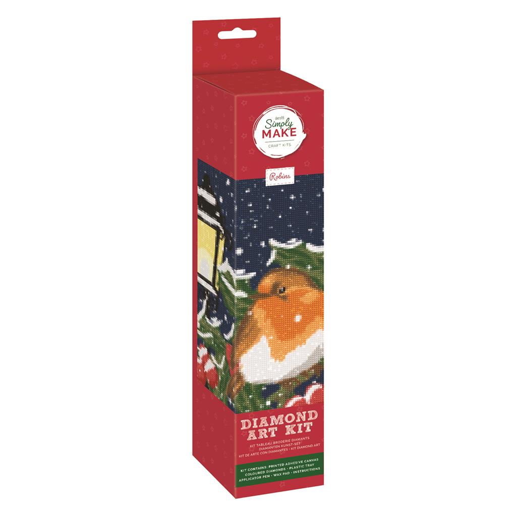 Simply Make Christmas Diamond Art Kit - Robins