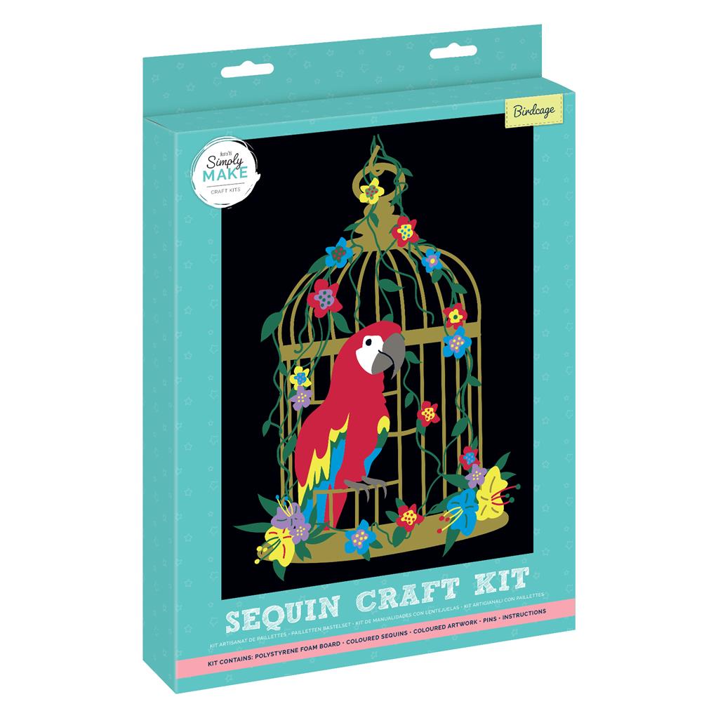 Simply Make Sequin Craft Kit - Birdcage