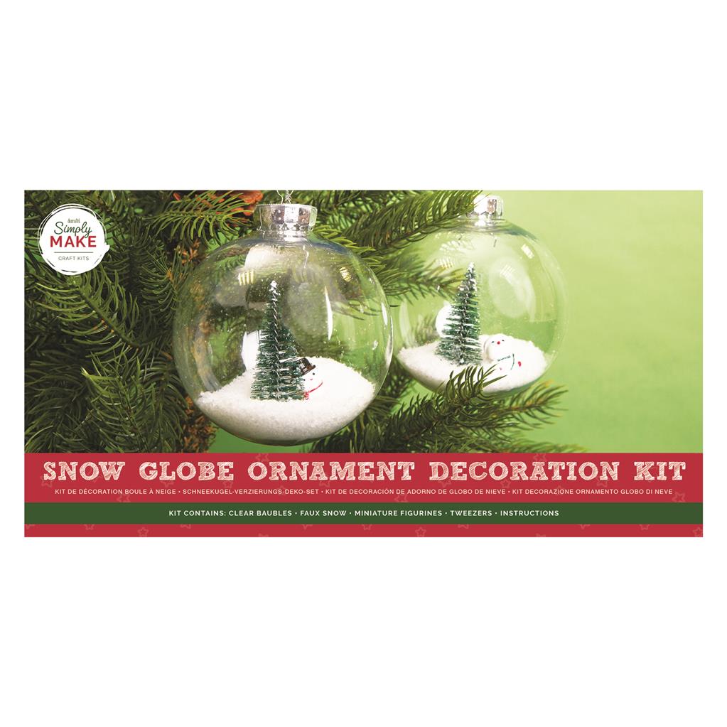 Simply Make Snowglobe Ornament Decoration Kit (2pk)