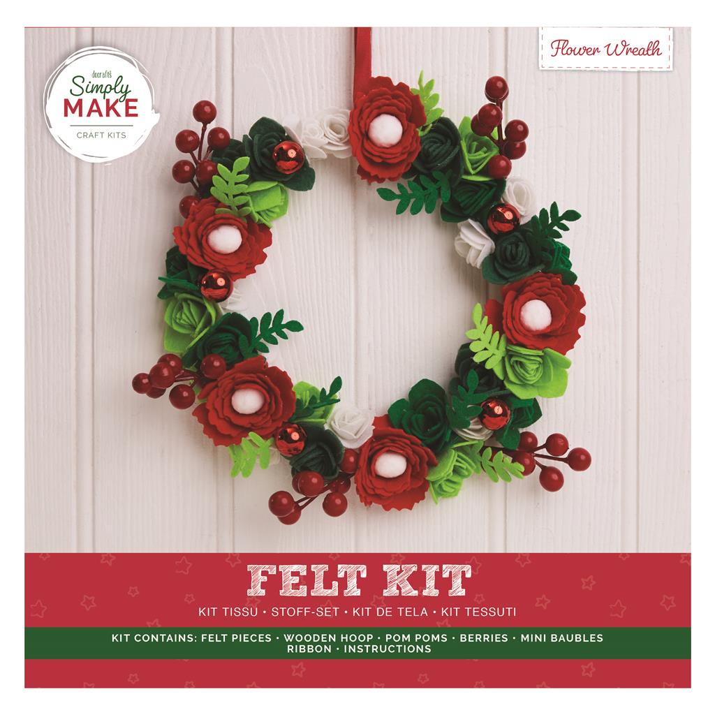 Simply Make Felt Wreath Kit - Flowers