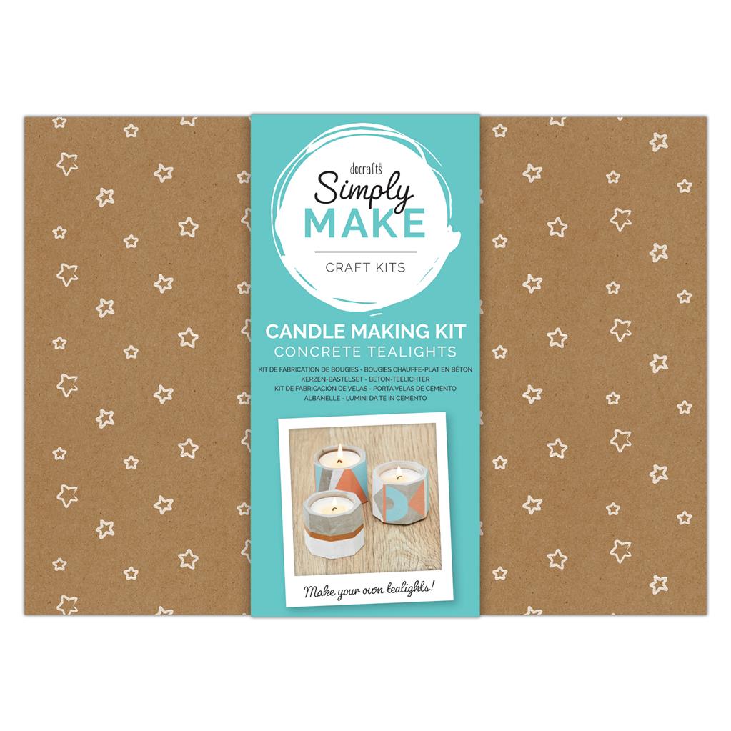 Simply Make Soy Candle Making Kit - Concrete Tealights (4pk)