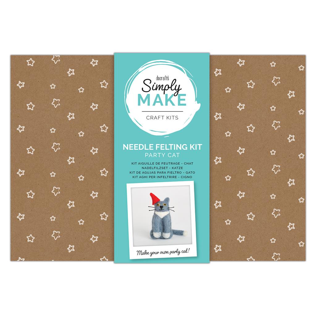 Simply Make Needle Felting Kit - Party Cat