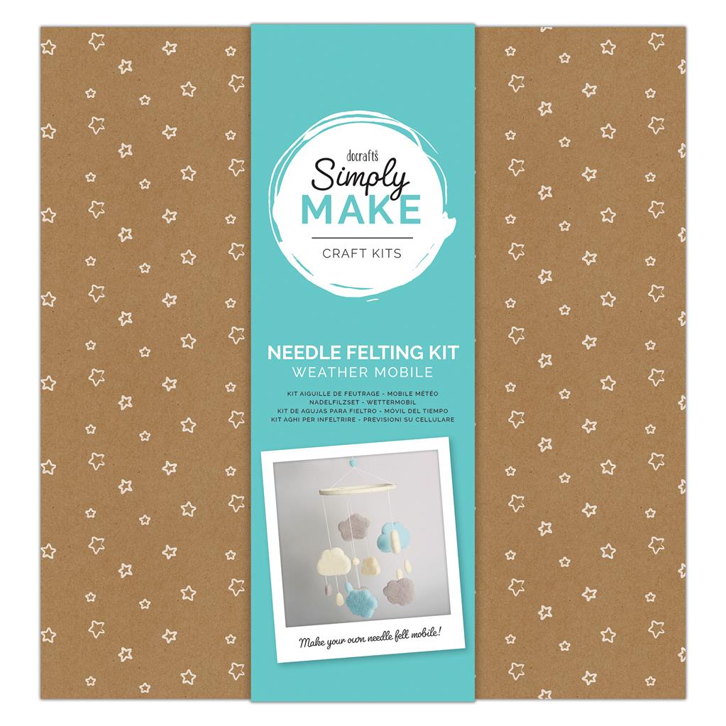 Simply Make Needle Felting Kit - Weather Mobile Blue
