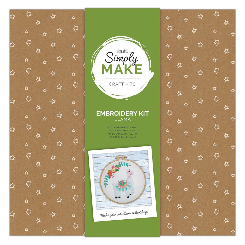 Simply Make 8" Embroidery Kit - Llama