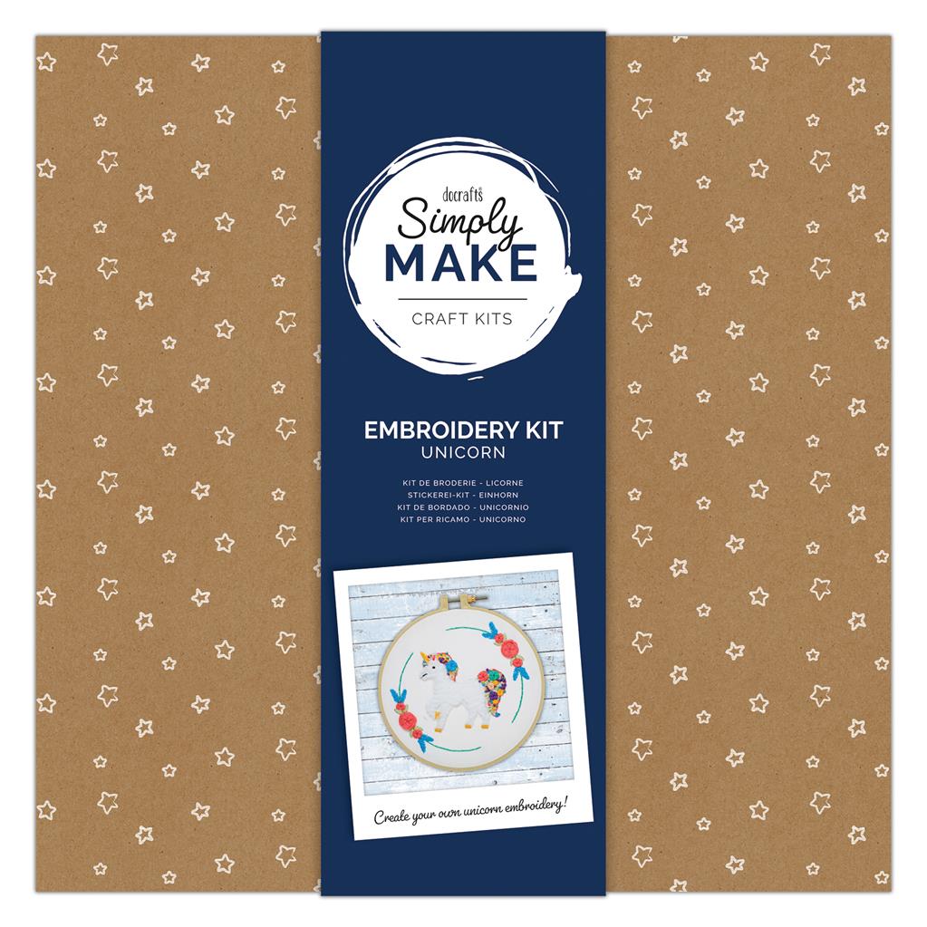 Simply Make 8" Embroidery Kit - Unicorn