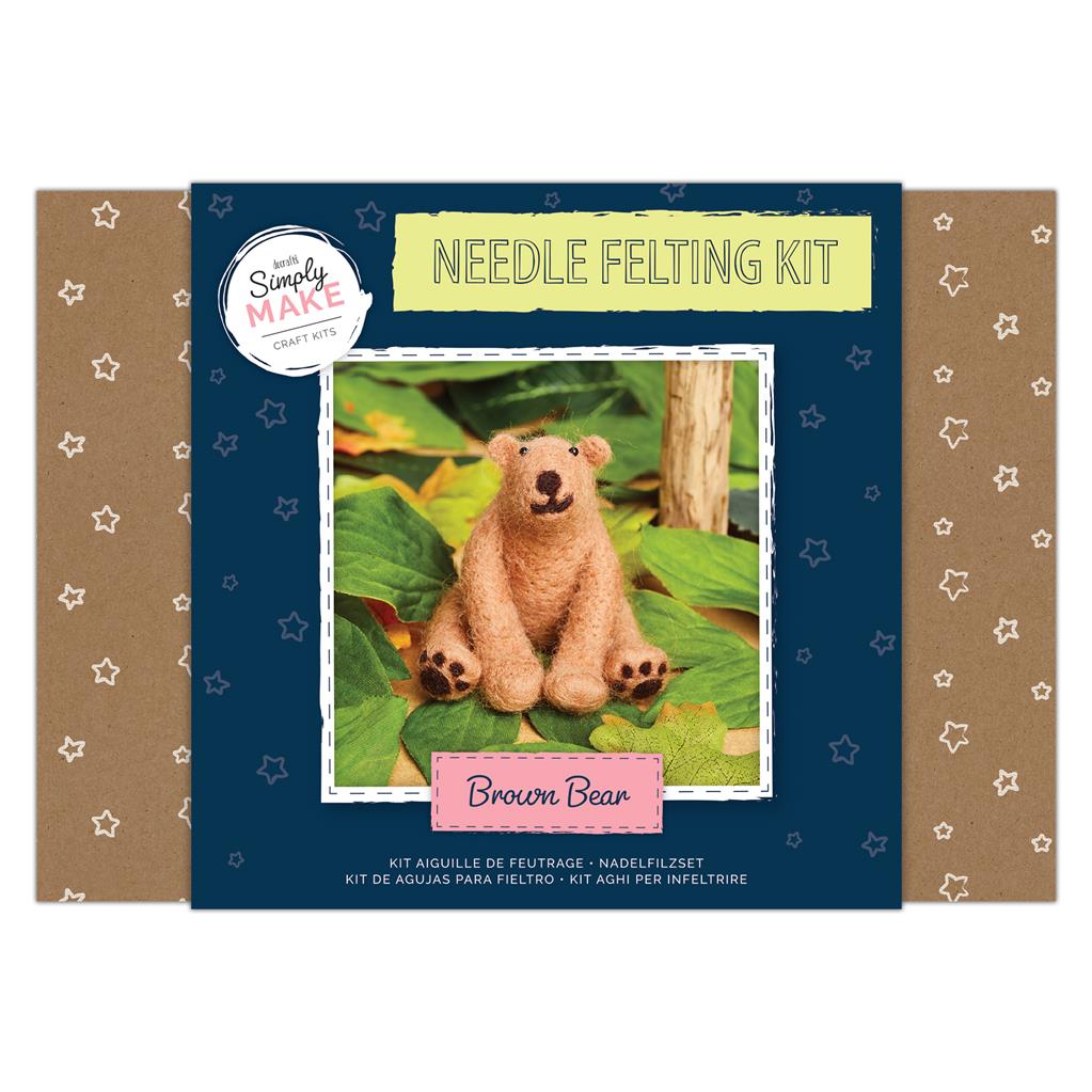Simply Make Needle Felting Kit - Brown Bear