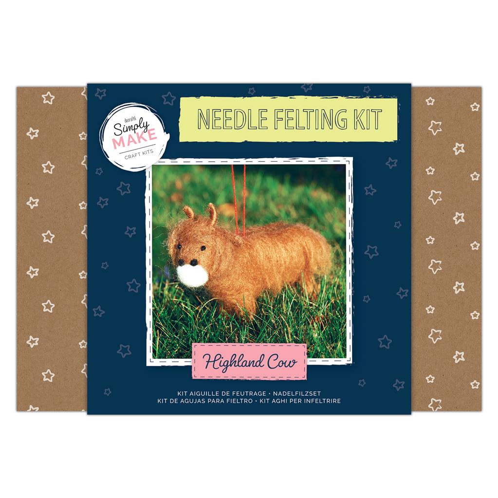 Simply Make Needle Felting Kit Highland Cow